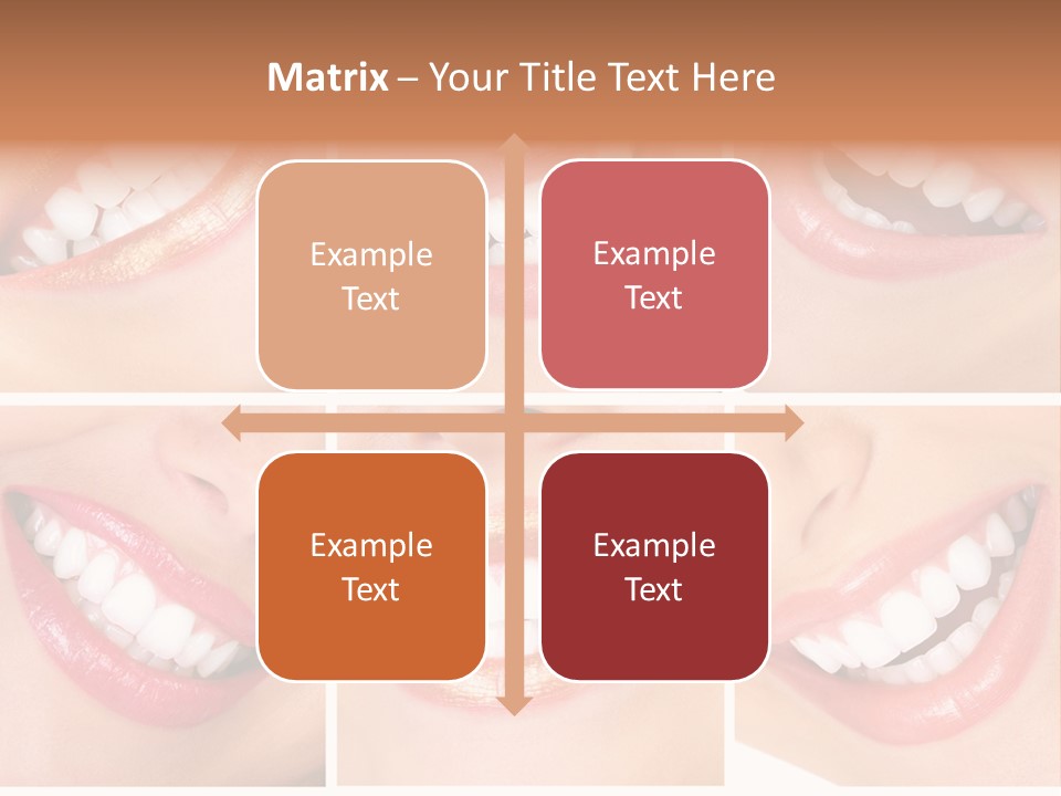 Beautiful Young Woman Teeth. Close Up PowerPoint Template