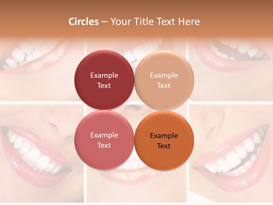 Beautiful Young Woman Teeth. Close Up PowerPoint Template