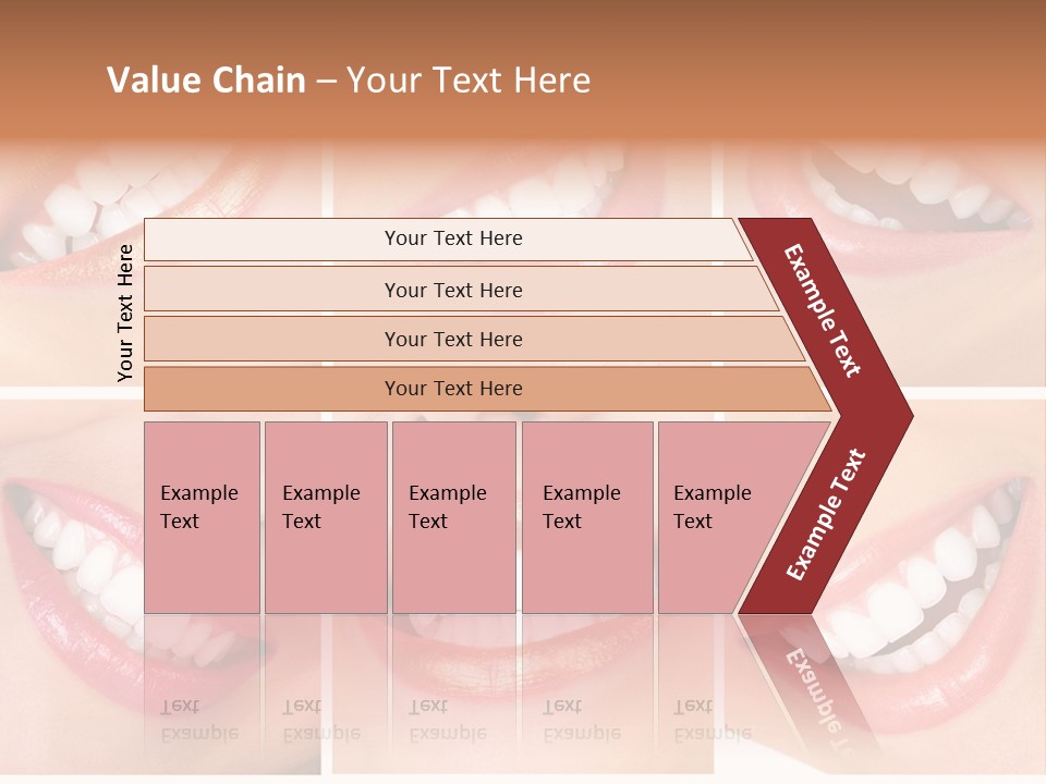 Beautiful Young Woman Teeth. Close Up PowerPoint Template