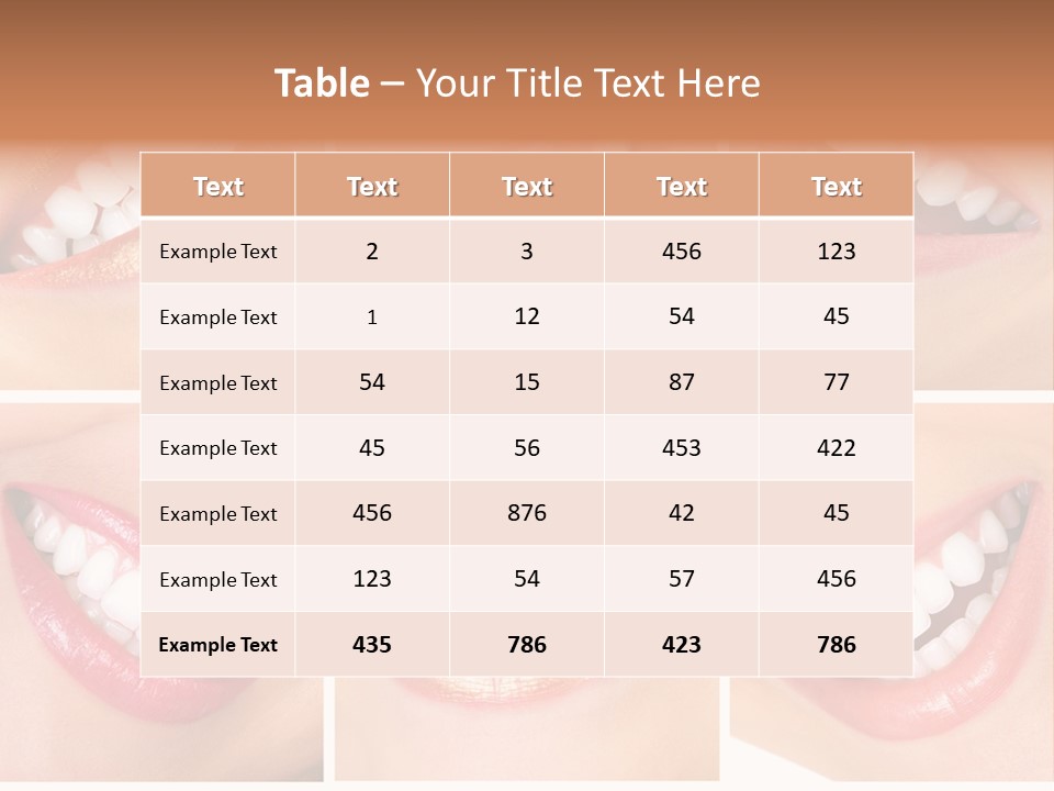 Beautiful Young Woman Teeth. Close Up PowerPoint Template