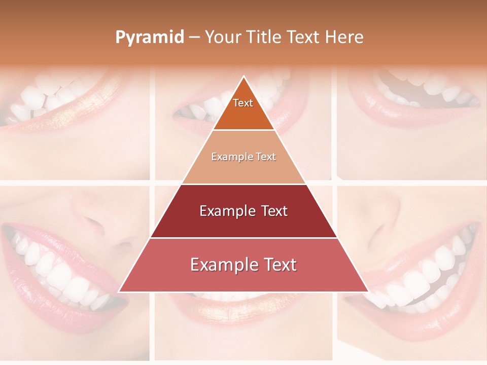 Beautiful Young Woman Teeth. Close Up PowerPoint Template