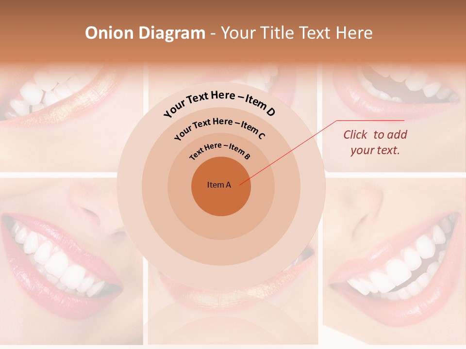 Beautiful Young Woman Teeth. Close Up PowerPoint Template