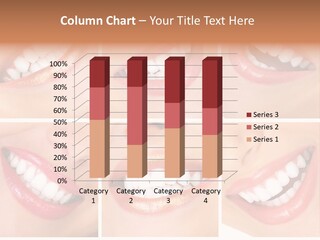 Beautiful Young Woman Teeth. Close Up PowerPoint Template