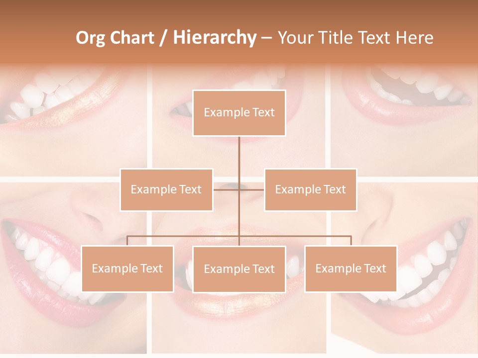 Beautiful Young Woman Teeth. Close Up PowerPoint Template