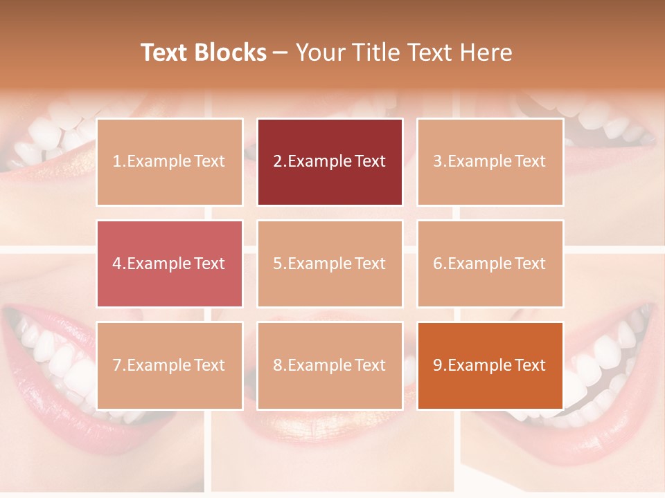 Beautiful Young Woman Teeth. Close Up PowerPoint Template