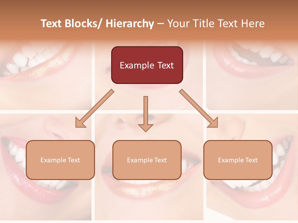 Beautiful Young Woman Teeth. Close Up PowerPoint Template