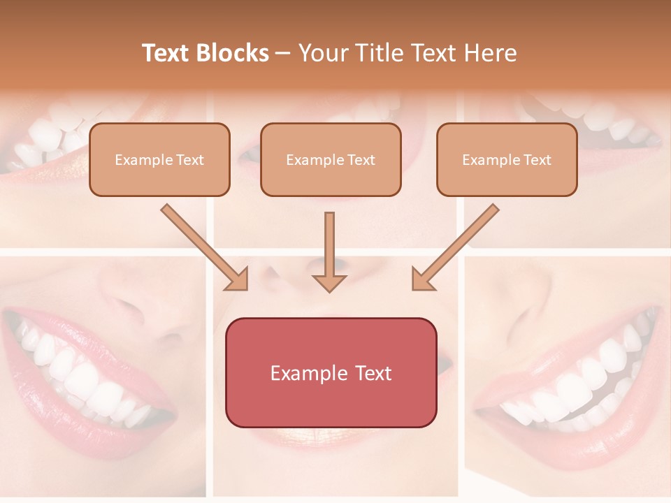 Beautiful Young Woman Teeth. Close Up PowerPoint Template
