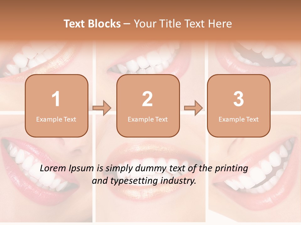 Beautiful Young Woman Teeth. Close Up PowerPoint Template
