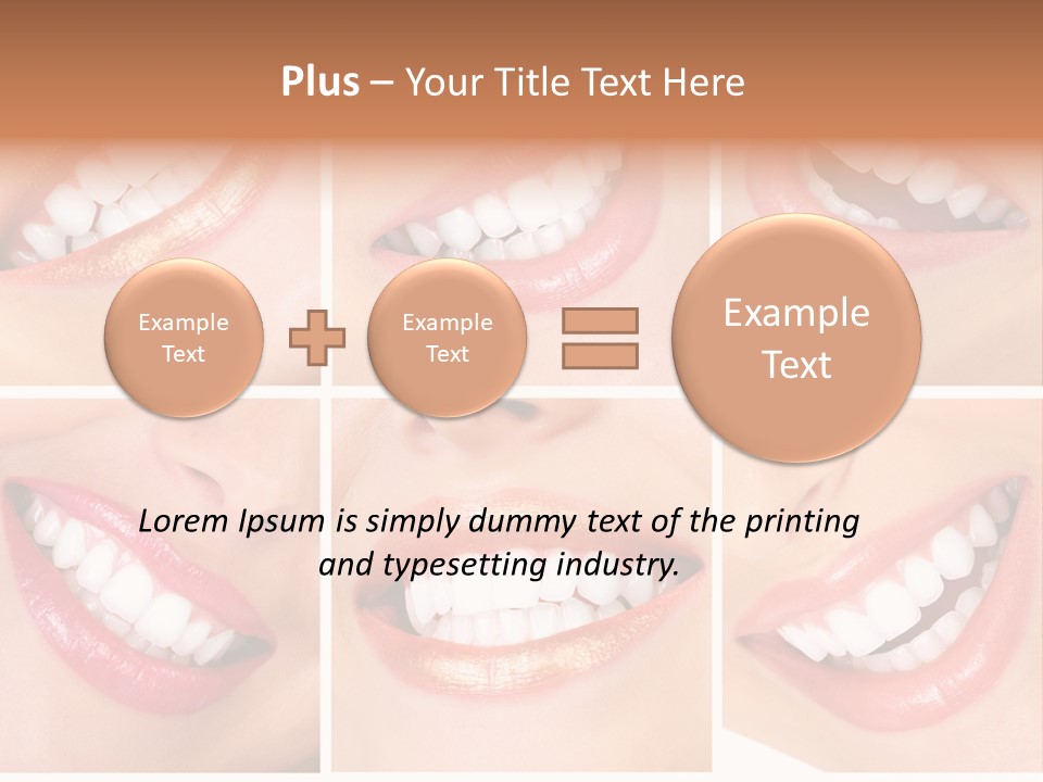 Beautiful Young Woman Teeth. Close Up PowerPoint Template