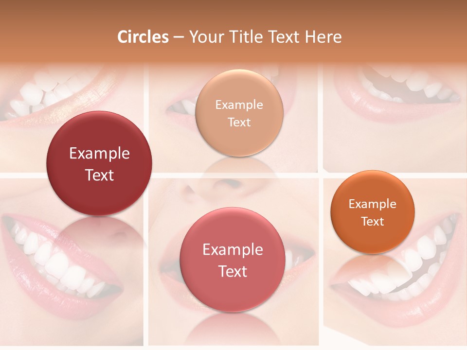 Beautiful Young Woman Teeth. Close Up PowerPoint Template