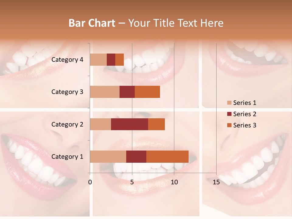 Beautiful Young Woman Teeth. Close Up PowerPoint Template