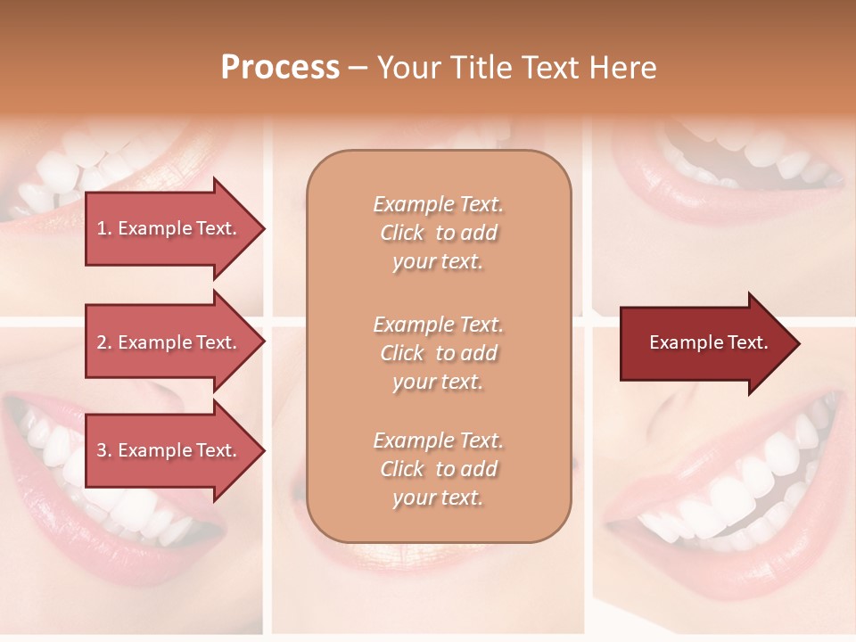 Beautiful Young Woman Teeth. Close Up PowerPoint Template