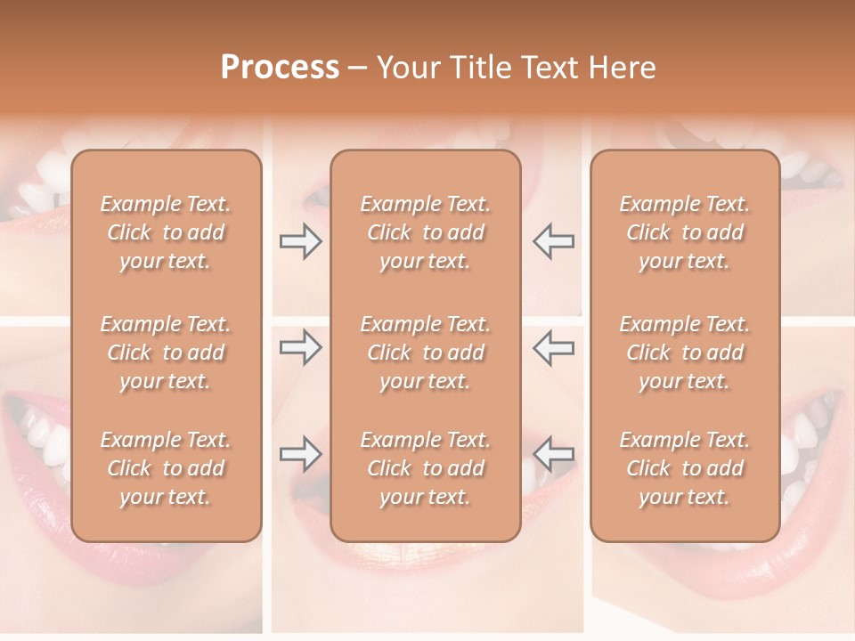 Beautiful Young Woman Teeth. Close Up PowerPoint Template