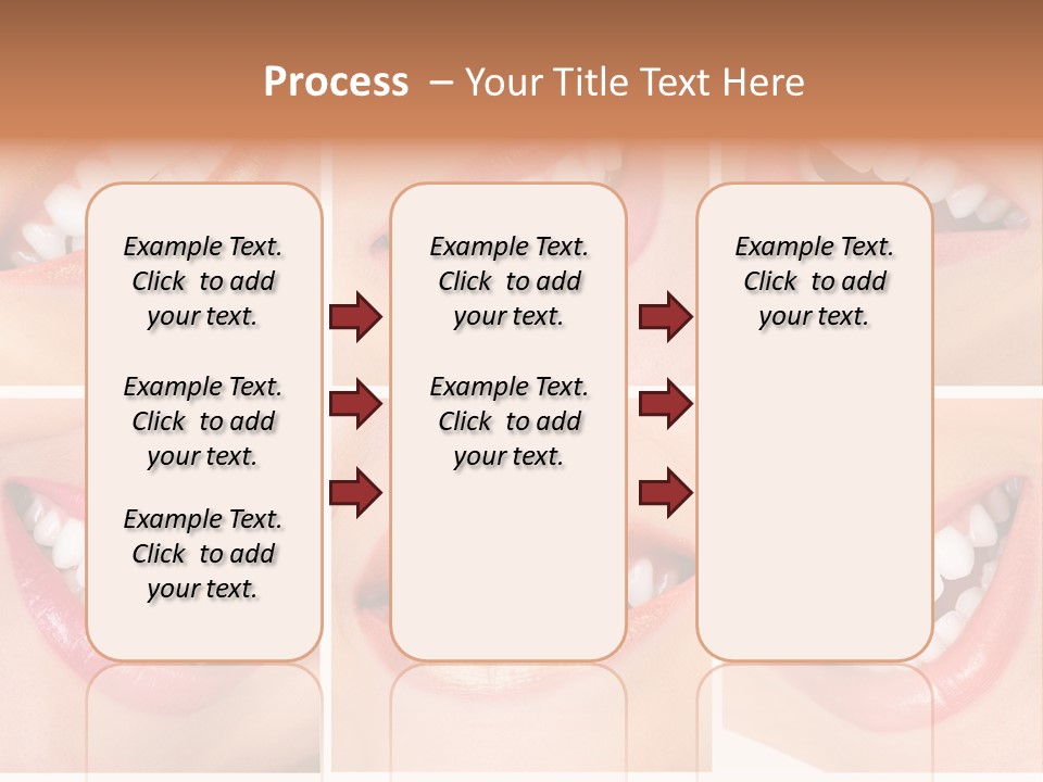 Beautiful Young Woman Teeth. Close Up PowerPoint Template