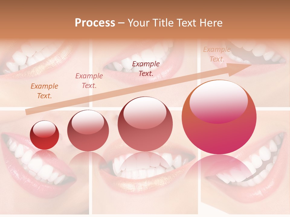 Beautiful Young Woman Teeth. Close Up PowerPoint Template