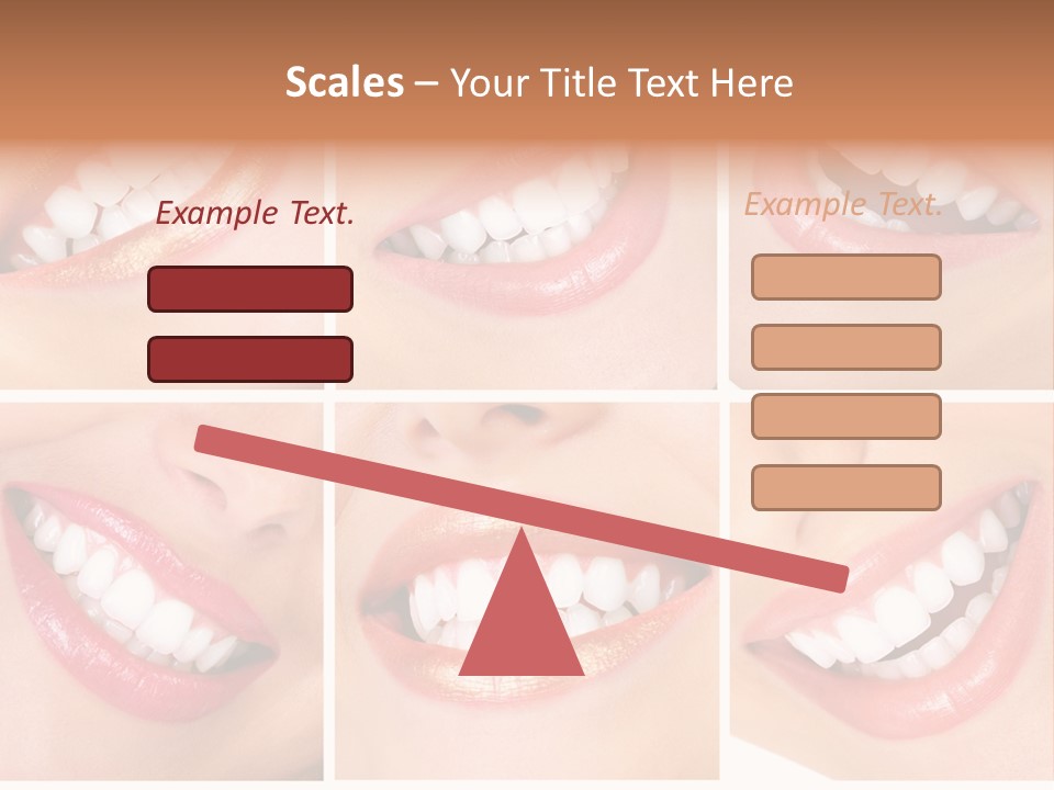 Beautiful Young Woman Teeth. Close Up PowerPoint Template