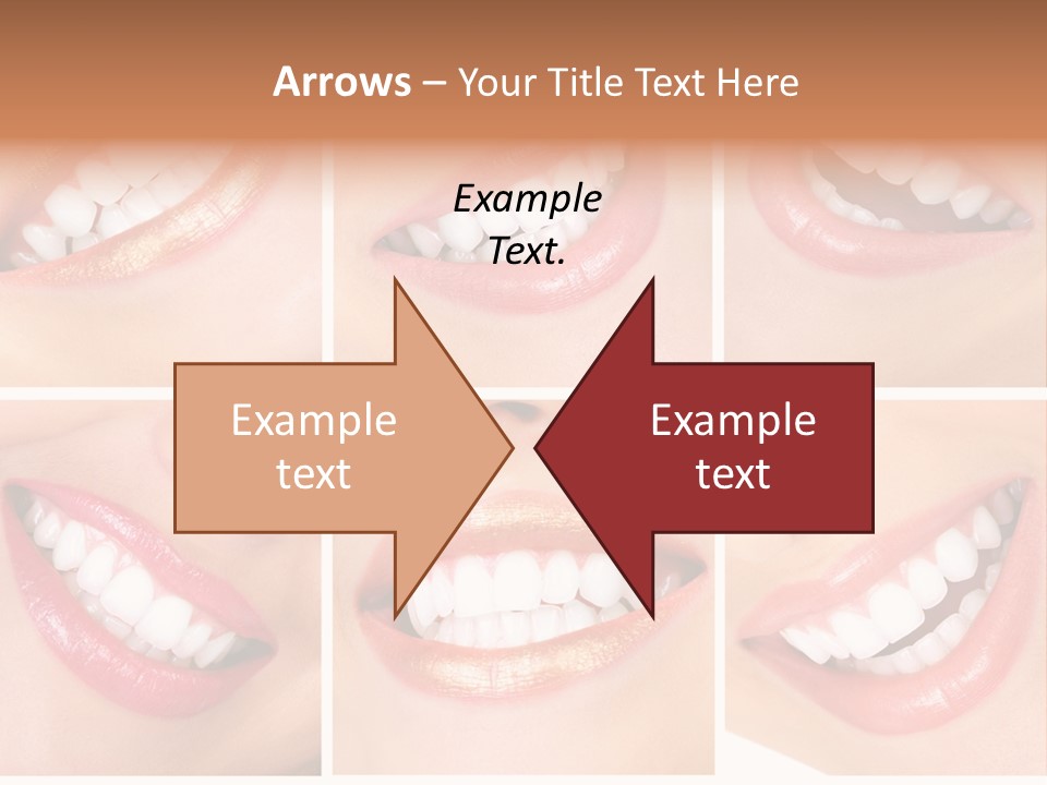 Beautiful Young Woman Teeth. Close Up PowerPoint Template
