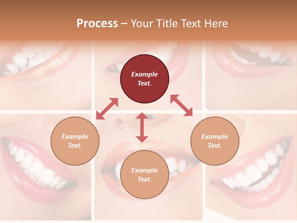 Beautiful Young Woman Teeth. Close Up PowerPoint Template