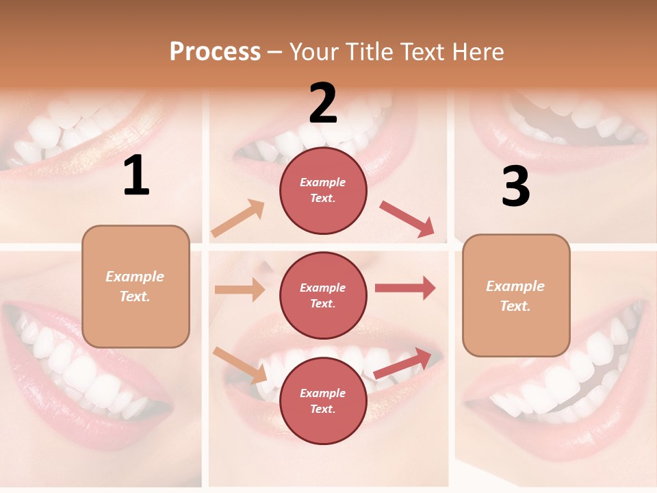 Beautiful Young Woman Teeth. Close Up PowerPoint Template