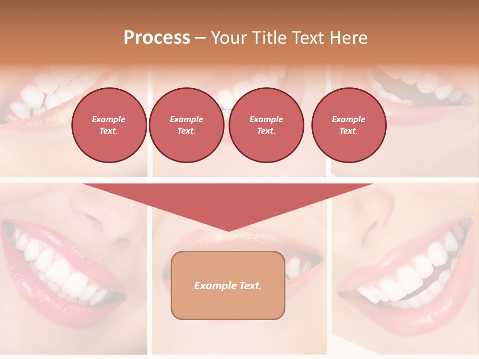 Beautiful Young Woman Teeth. Close Up PowerPoint Template
