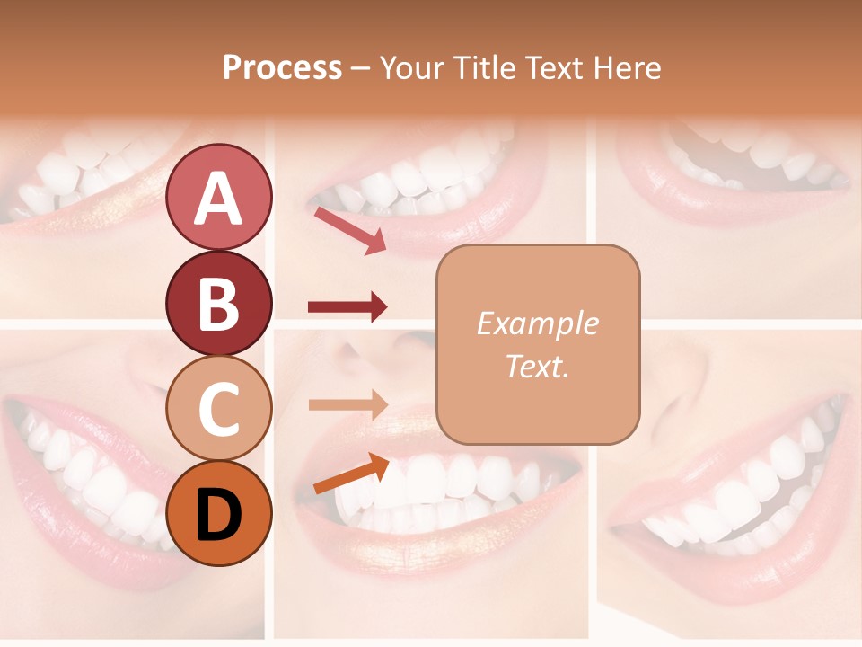 Beautiful Young Woman Teeth. Close Up PowerPoint Template