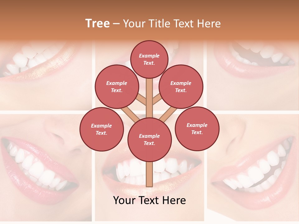 Beautiful Young Woman Teeth. Close Up PowerPoint Template
