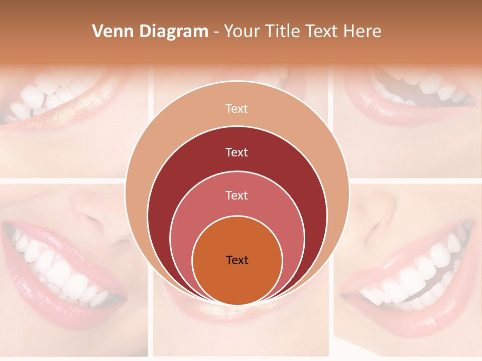 Beautiful Young Woman Teeth. Close Up PowerPoint Template