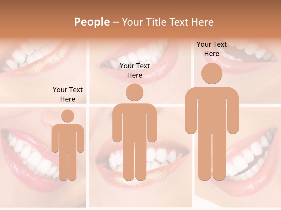Beautiful Young Woman Teeth. Close Up PowerPoint Template