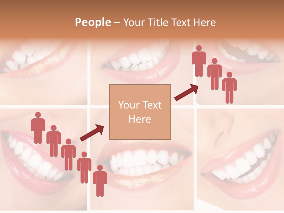 Beautiful Young Woman Teeth. Close Up PowerPoint Template