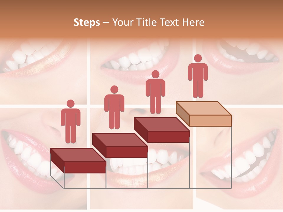 Beautiful Young Woman Teeth. Close Up PowerPoint Template