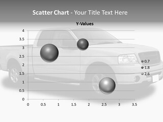 White Pick Up Truck PowerPoint Template