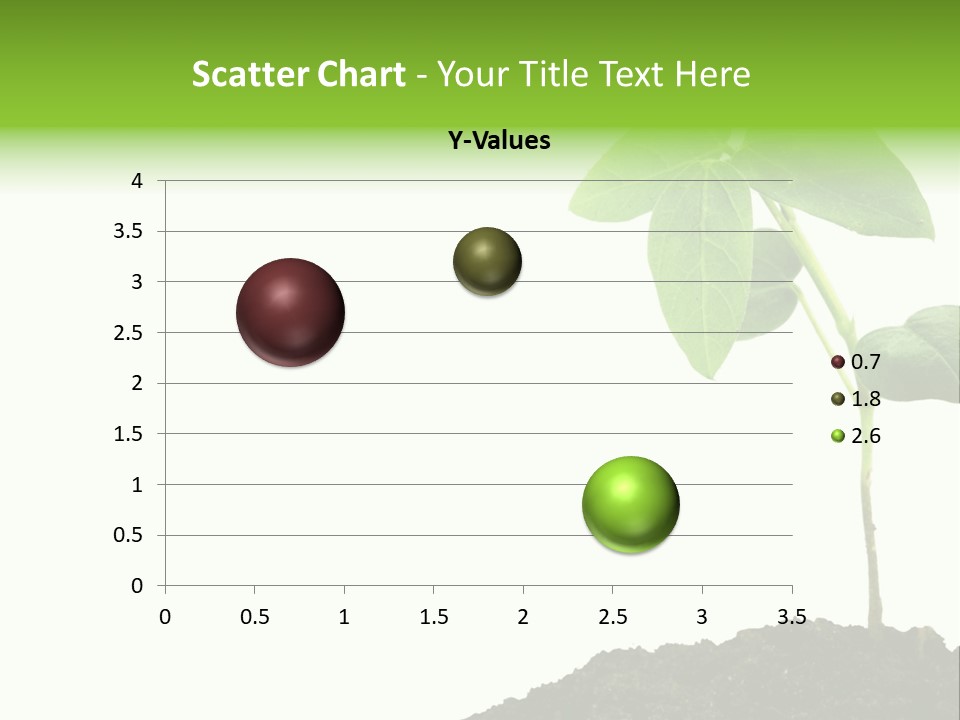 Seedling Growing In Dirt, Isolated Over Pure White Background. PowerPoint Template