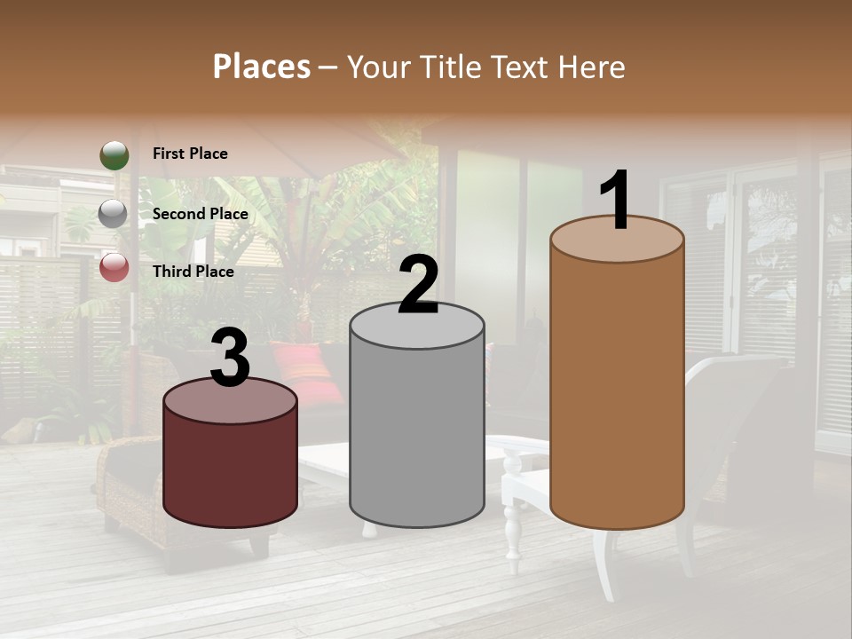 Stylish Outdoor Terrace PowerPoint Template