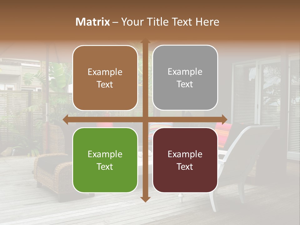 Stylish Outdoor Terrace PowerPoint Template