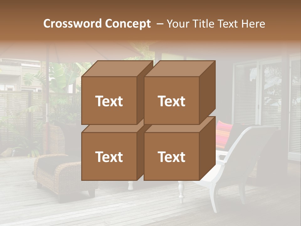 Stylish Outdoor Terrace PowerPoint Template