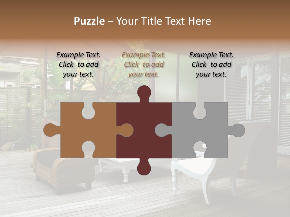 Stylish Outdoor Terrace PowerPoint Template