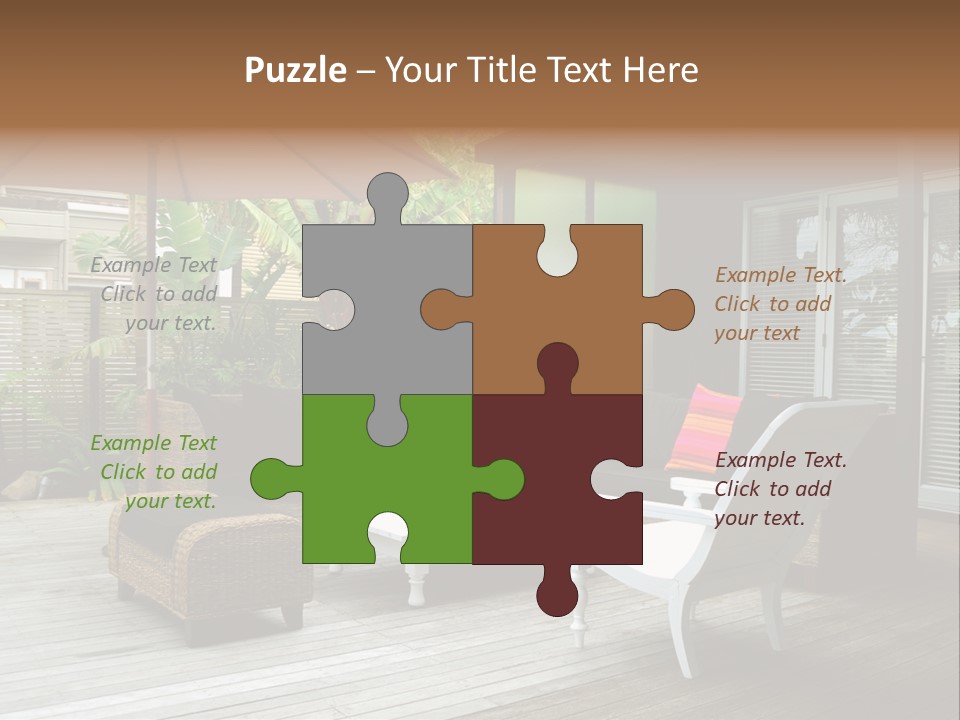 Stylish Outdoor Terrace PowerPoint Template