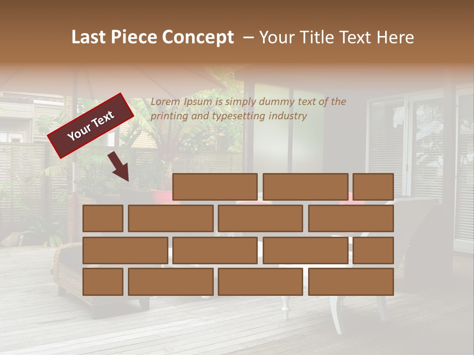 Stylish Outdoor Terrace PowerPoint Template