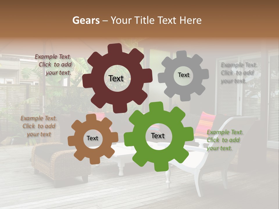 Stylish Outdoor Terrace PowerPoint Template