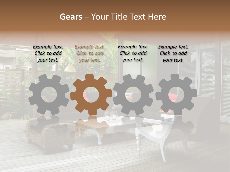 Stylish Outdoor Terrace PowerPoint Template
