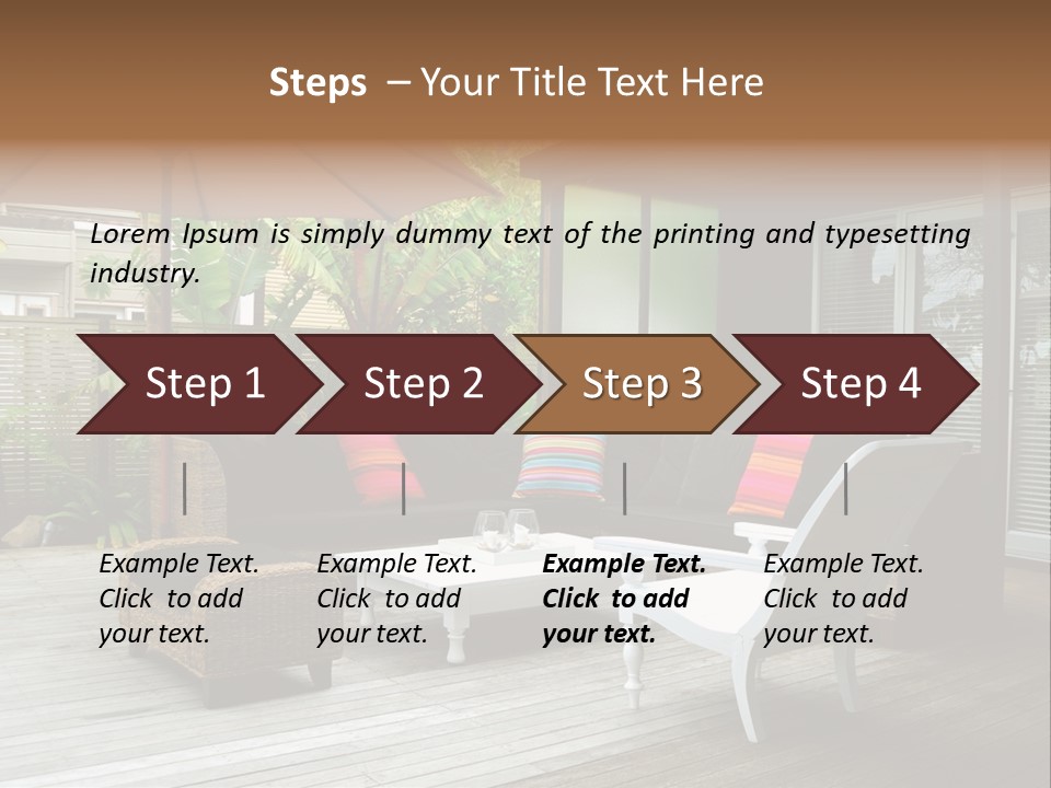 Stylish Outdoor Terrace PowerPoint Template