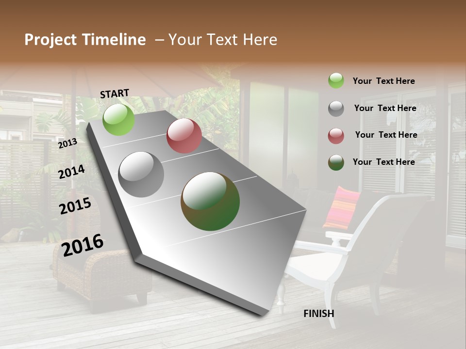 Stylish Outdoor Terrace PowerPoint Template