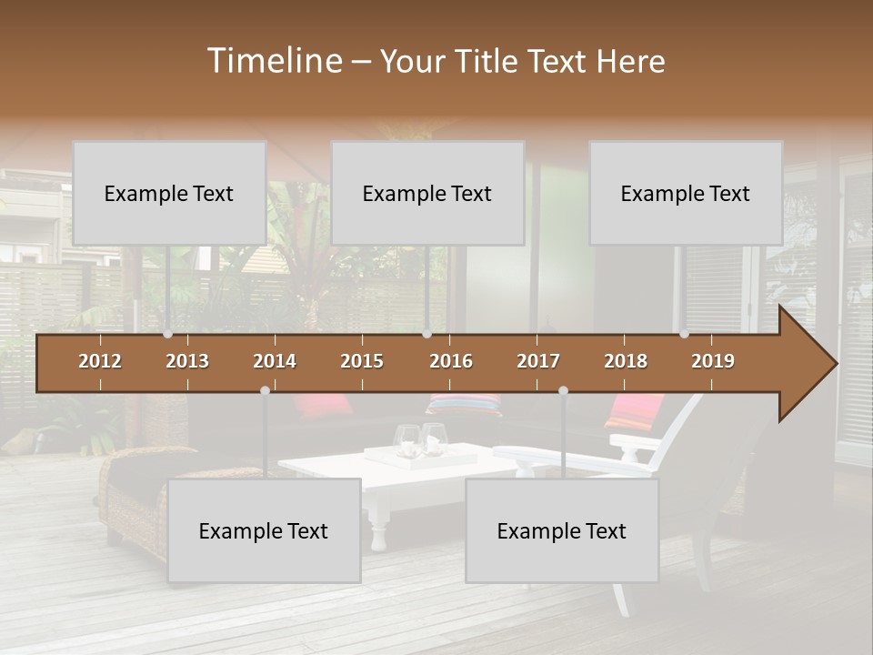 Stylish Outdoor Terrace PowerPoint Template