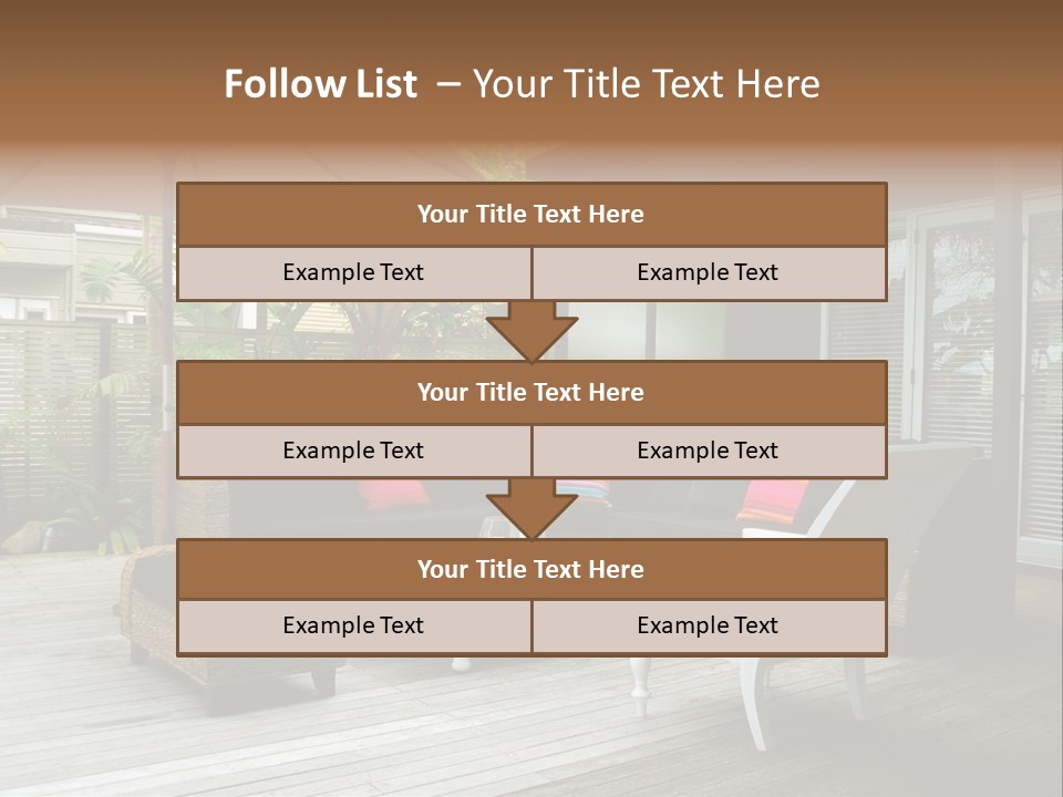 Stylish Outdoor Terrace PowerPoint Template