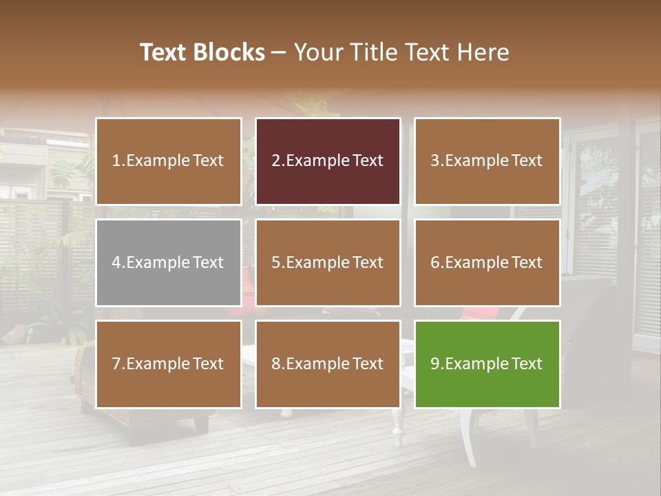 Stylish Outdoor Terrace PowerPoint Template