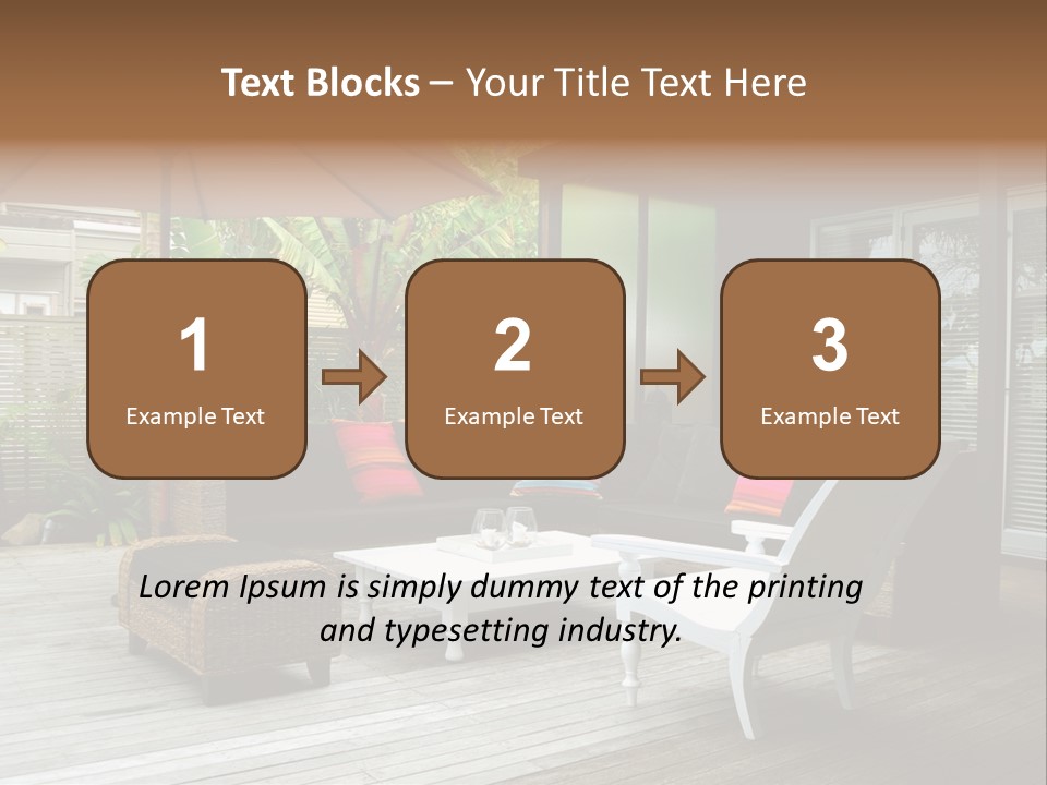 Stylish Outdoor Terrace PowerPoint Template