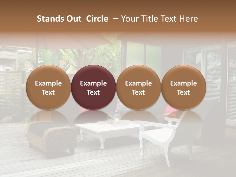 Stylish Outdoor Terrace PowerPoint Template