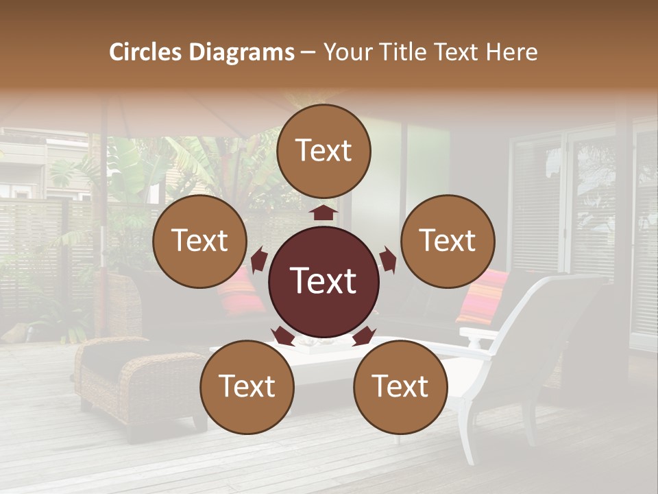 Stylish Outdoor Terrace PowerPoint Template