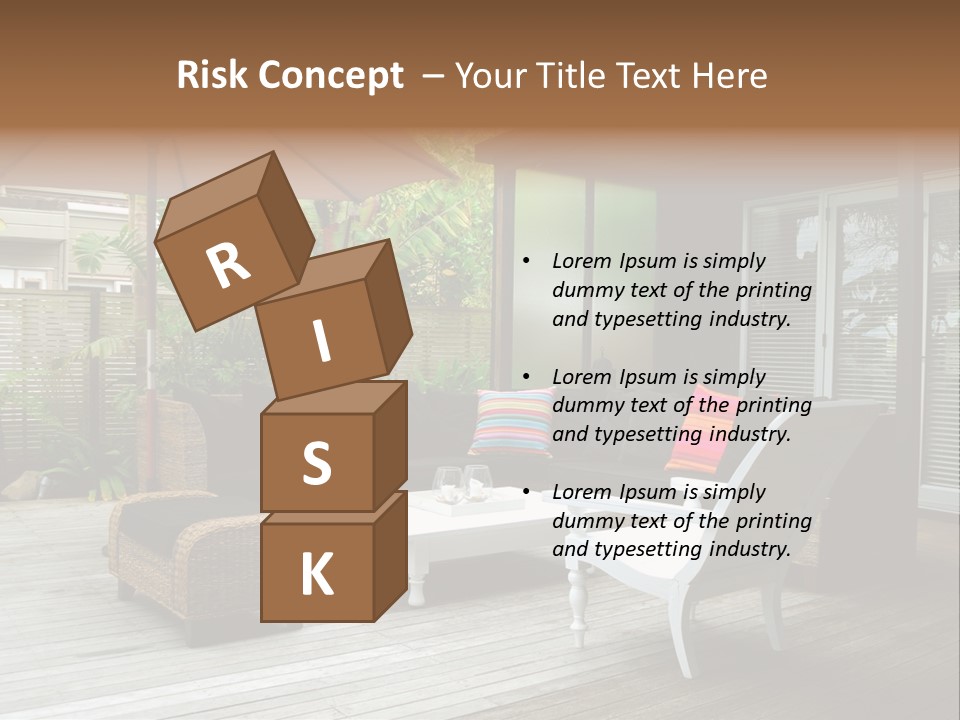 Stylish Outdoor Terrace PowerPoint Template