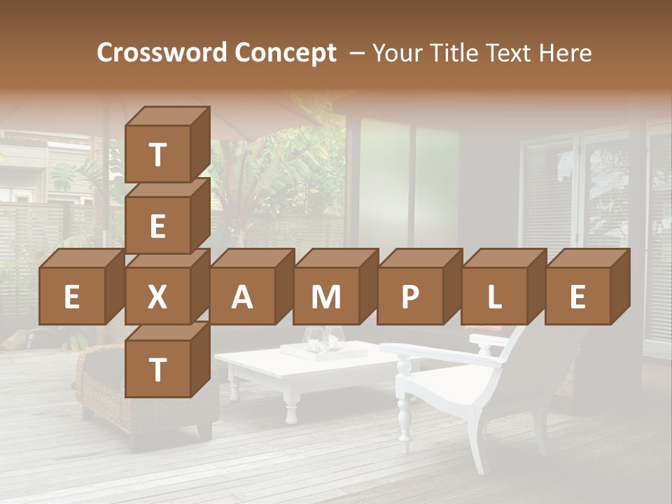 Stylish Outdoor Terrace PowerPoint Template